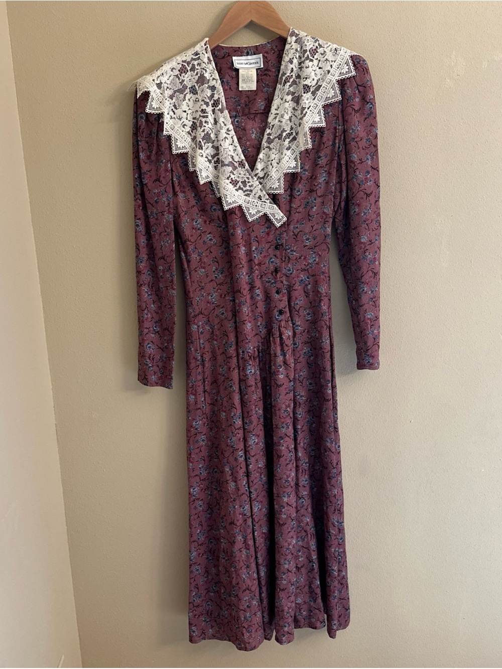 Vtg Scott McClintock Dress Size 10 Lace Prarie Cottagecore Cosplay Olden Days